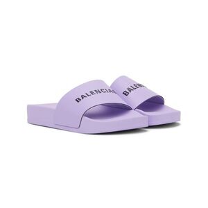 BALENCIAGA KIDS Purple Pool Slides Size 33